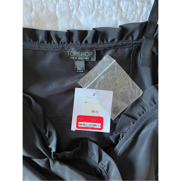 Top Shop black button front midi dress - Picture 4 of 4